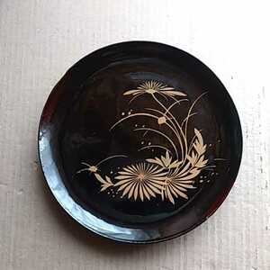 . law temple lacquer ware [ pastry tray . map ] diameter approximately 18cm