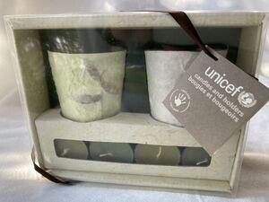 * Uni sef[UNICEF] hand made candle set ( Thai made ) *