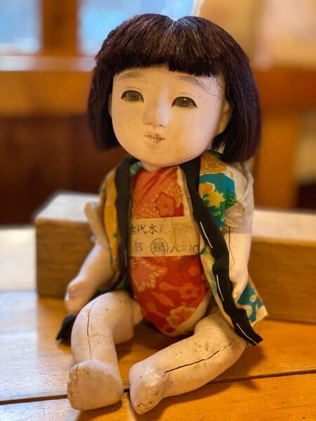 古代木彫美術　都（鶴）人形 