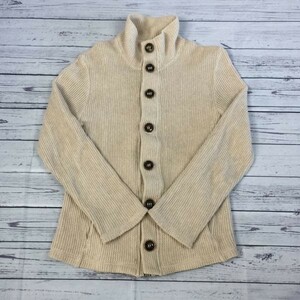 ( liquidation city )MORGAN* cotton knitted blouson [M/ beige ] high‐necked / Morgan *BA249-A