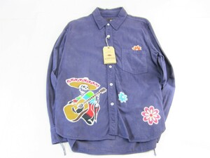 GOWEST ゴーウエスト×FLOWERMAN OLD WORKERS SHIRTS SKULL BATIC サイズ２(M) メンズ シャツ #UF2855