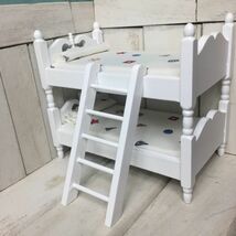 u123◆上と下どっちにしよう…◆ ドールハウス 用 ミニチュア 2段 ベッド ベット 寝具 Doll House Blythe ブライス シルバニア リーメント_画像1