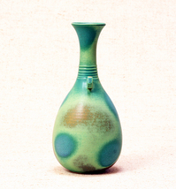 1025/華道具・陶磁・清水焼「一艶」造・花瓶 花器・美品・共箱_画像6