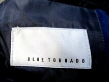 c946　BLUE TORNADO　ブルー トルネード　2釦ジャケット　サイズM　紺色系　71-8_画像4