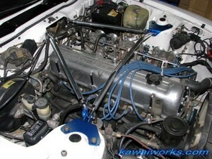 【KAWAI WORKS/カワイ製作所】フロント ストラットバー STD-Type NISSAN フェアレディZ S130 後付キャブ車 [NS0300-FTS-00]