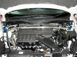 【KAWAI WORKS/カワイ製作所】 フロント ストラットバー オーヴァルシャフトタイプ OS-Type MAZDA デミオ DE#FS '07/07~ [MA0420-FTO-00]