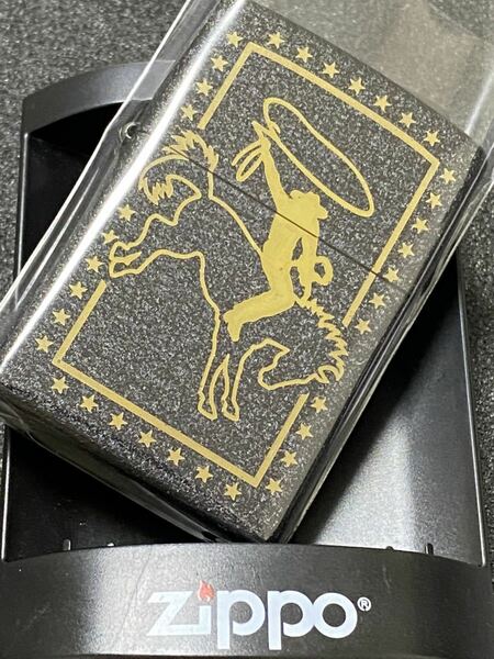 zippo カウボーイ ブラッククラックル 希少モデル 2016年製