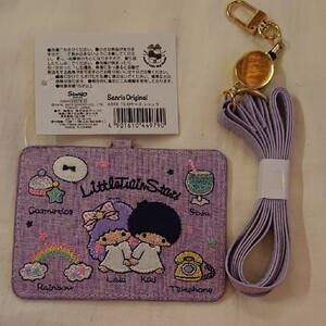 【最終セール】Sanrio サンリオ リトルツインスターズ IDケース 刺繍 パスケース 定期入れ
