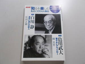 【NHK 知るを楽しむ私のこだわり人物伝/白川静・ 色川武大】松岡正剛・柳美里/２００８年２月/漢字誕生/古代中国/日本小説