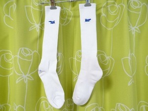  new goods 80 period Vintage made in Japan Asics knee-high socks 22~24cm basketball soccer sport Old school that time thing 