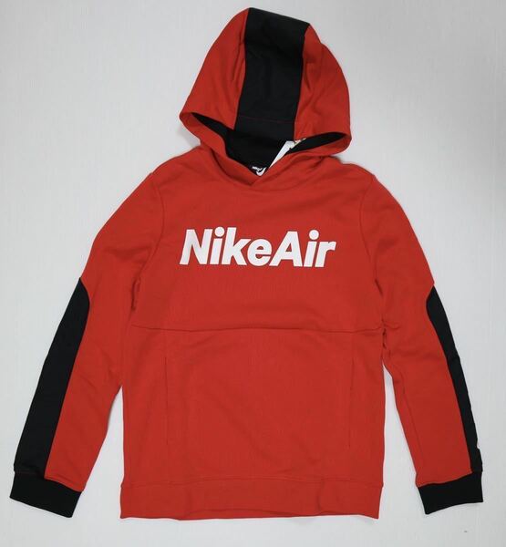 新品 定価6600円 140㎝ NIKE ナイキ スウェットパーカー NIKE AIR ナイキエアー　ジュニア フレンチテリー プルオーバーフーディ　赤