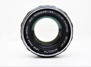 ★良品★MINOLTA ミノルタ MC ROKKOR-PF 55mm F1.7 ミノルタ王道！標準レンズ！ OK1501