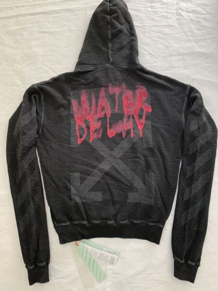 【送料無料】OFF-WHITE 19ss オフホワイト DIAG VINTAGE OVER HOODIE ANTHRACITE MULT 新品タグ付 着丈62cm 身幅56cm 定価11万円 ITALY製