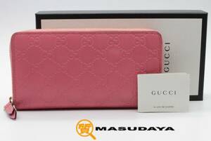 ◆◇【美品】GUCCI グッチ グッチシマ レザー ラウンドファスナー 長財布◇◆