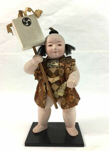 【三】人形　童子立ち姿　男の子　男児　祭礼　家内安全　小若連中　日本人形　高さ約29cm　置物　インテリア　飾人形　o973-B