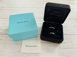 TIFFANY&CO. ティファニー K18 Pt950 コンビリング　ペアリング プラチナ 指輪 計11g ケース 箱付き