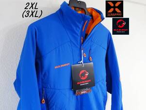 プロ仕様 アイガーエクストリーム 2XL 3XL 防寒 防風ジャケット ポーラテック マムート Eigerjoch IN Hybrid Jacket 山岳登山 スキー 青