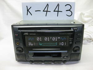 K-443 JVC Victor KW-TC300 передний AUX 2D размер CD& кассетная дека неисправность товар 