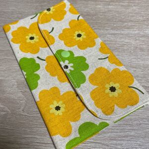 ハンドメイド 花柄 ポーチ 通帳ポーチ サニタリーポーチ レジ袋ポーチ