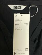 UNIQLO(ユニクロ) - UNIQLOU(ユニクロユー) WOMEN ビスコース ボウタイ ワンピース（7分袖） 黒色 Mサイズ エレガント 未使用 人気完売品_画像8