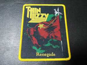 THIN LIZZY 刺繍パッチ ワッペンrenegade 黄枠 シン・リジィ / MSG judas priest iron maiden metallica black sabbath motorhead