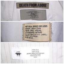 美品 初期 ダブルタップス WTAPS M-65 ミリタリージャケット DEATH FROM ABOVE 薄ベージュ vintage old archive ファティーグ_画像9