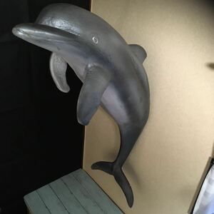  dolphin ornament extra-large figure signboard store furniture antique Dolphin rare goods author thing aquarium museum zoo 