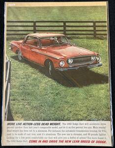 Z◆DODGE DART／ダッジ ダート◆古いアメリカ雑誌 広告 切り抜き アンティーク LIFE ポスター 