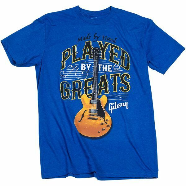 Gibson Played By The Greats Vintage T-Shirt Small Royal Blue #GIBSON-GTVINT-RBS
