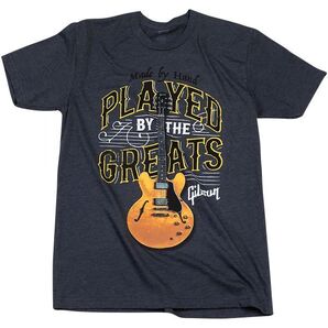 Gibson Played By The Greats Vintage T-Shirt Small Charcoal #GIBSON-GTVINT-CHS