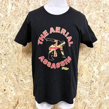 NJPW 新日本プロレス L メンズ(レディース？) サイン入りTシャツ 『THE AERIAL ASSASSION / CHAOS』 カットソー 丸首 半袖 綿100% 黒_画像1