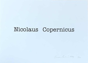 サイモン・パターソン（Simon Patterson）”Nicolaus Copernicus（コペルニクス)” シルクスクリーン サイン エディション