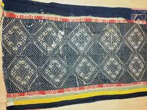  antique fabric la male. ornament teki style large size tapestry whole surface weave. ornament cotton 100%to rival interior 