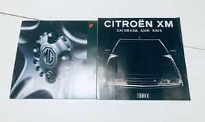 * CITROEN Citroen MG F MGF open 2 -seater ZX BREAK AND XM S England France catalog pamphlet old car set K0213