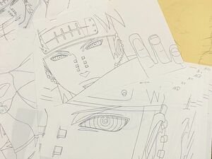 入手困難！レア★NARUTO ナルト★岸本斉史★修正 設定 直筆原画 動画★ペイン・天道 輪廻眼★まとめ売り 27枚セット★その25