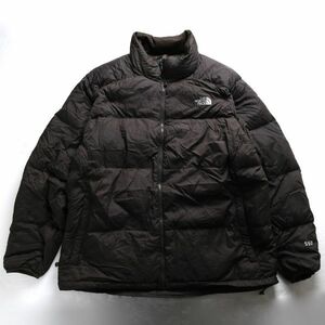 00's ノースフェイス ヌプシジャケット 茶 (2XL) ブラック ダウンジャケット 550フィルパワー THE NORTH FACE