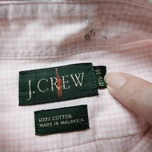 90's Jクルー J.CREW ギンガムチェック コットン ボタンダウンシャツ 白×ピンク (15 1/2-34) 90年代 旧タグ オールド 長袖_画像8