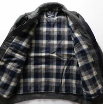 80's USA製 ウールリッチ ジップアップ ウールジャケット 灰 (M LONG) 80年代 アメリカ製 旧タグ オールド グレー WOOLRICH_画像5