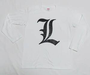 頭文字エル/イニシャルL/長袖TシャツロンT黒L