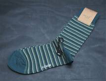 【新品】サイズ:ONE SIZE J.CREW ジェイクルー Striped dress socks ソックス ストライプ柄 DARK MOSS/NAVY 2_画像3