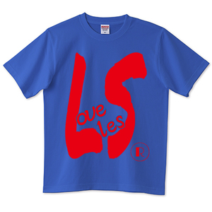 ☆ビックロゴプリントT！Ls (Loveless) LS 筆 LOGO T-SH.COLOR：ROYAL BLUE×RED.SIZE：XS～3XL ≪即決商品≫☆