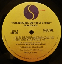 RENAISSANCE「SCHEHERAZADE AND OTHER STORIES」米ORIG [RL刻印 初回SASD規格SIRE] シュリンク美品_画像5