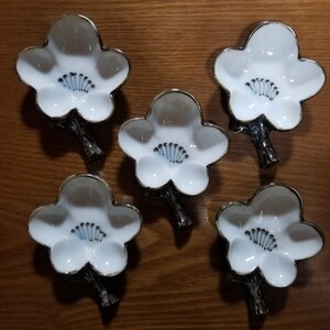 アンティーク 梅の花 小皿 5枚セット
