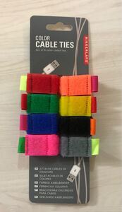 【ケーブル タイト】KIKKERLAND バンド COLOR CABLE TIES スマホ タブレット ケーブル アクセサリー