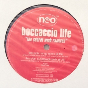 12inchレコード BOCCACCIO LIFE / THE SECRET WISH REMIXES