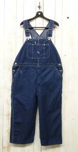 古着卸　VINTAGE US古着 ＊Dickies ディッキーズ ＊DENIM OVERALL 　　デニムオーバーオール ＊ジップフロント＊MADE IN MEXICO