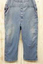 古着卸　VINTAGE US古着 ＊Dickies ディッキーズ ＊DENIM OVERALL 　デニムオーバーオール ＊W716901 ＊W44x30 ＊MADE IN MEXICO_画像4