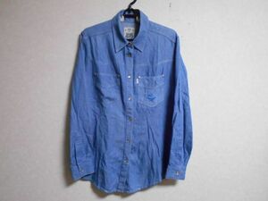  beautiful goods * M si- M MCM * long sleeve shirt * blue *size36