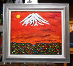 10号 富士山 極厚, 絵画, 油彩, 自然、風景画