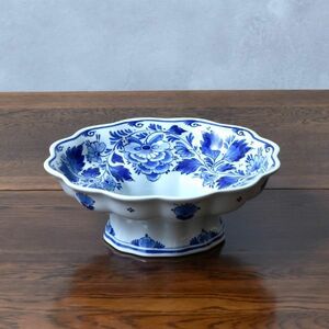 IZ45290I ○ Royal delta Convert Vandiler Netherlands Royal Delft Delft Blue W23CM Sinoisley Fruit Bowl Legs Potted Plate